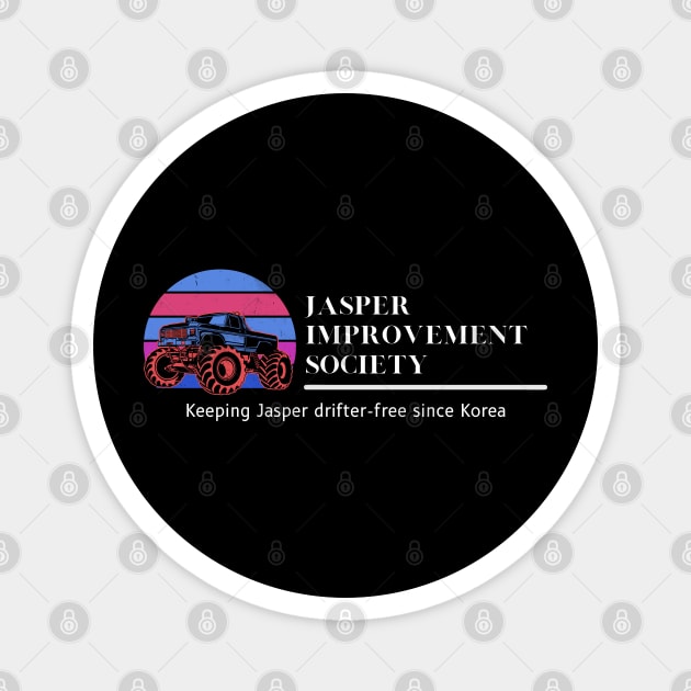 Road House: Jasper Improvement Society Magnet by Woodpile